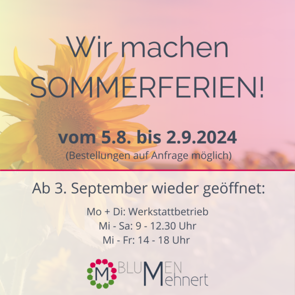 Sommerferien Mehnert 2024